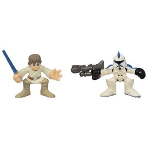 Star Wars Galactic Heroes Blue Clone Trooper & Luke Skywalker Hasbro 2004
